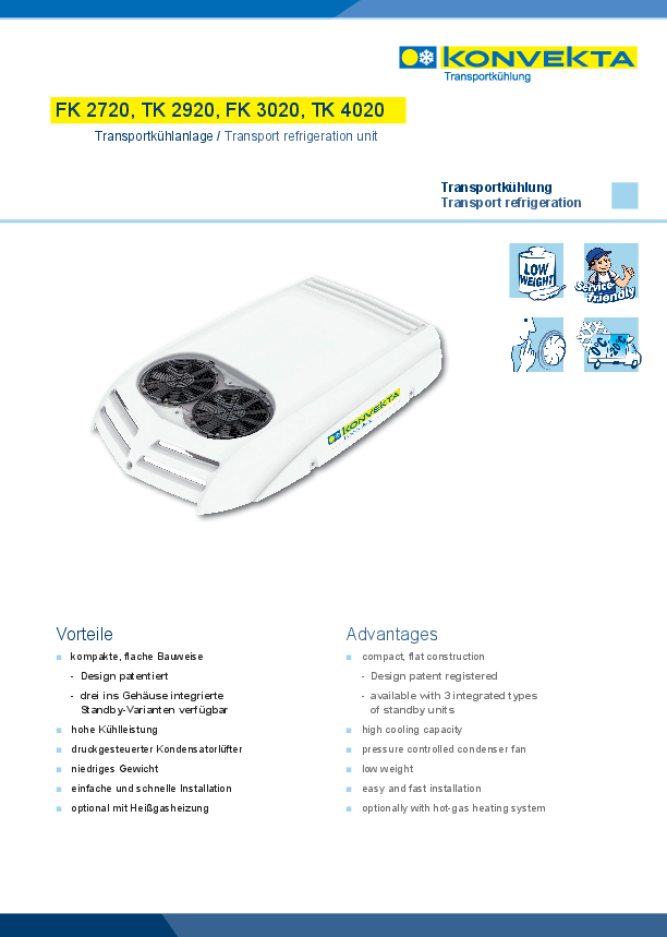 FK 2720, TK 2920, FK 3020, TK 4020